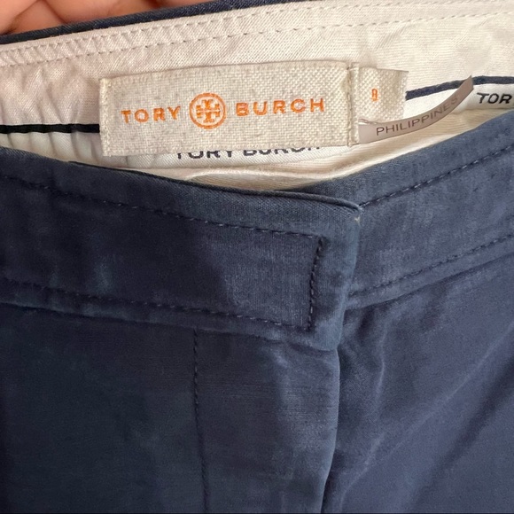 Tory Burch Navy Straight Leg Business Contemporary Pant Size 8 - Picture 5 of 6